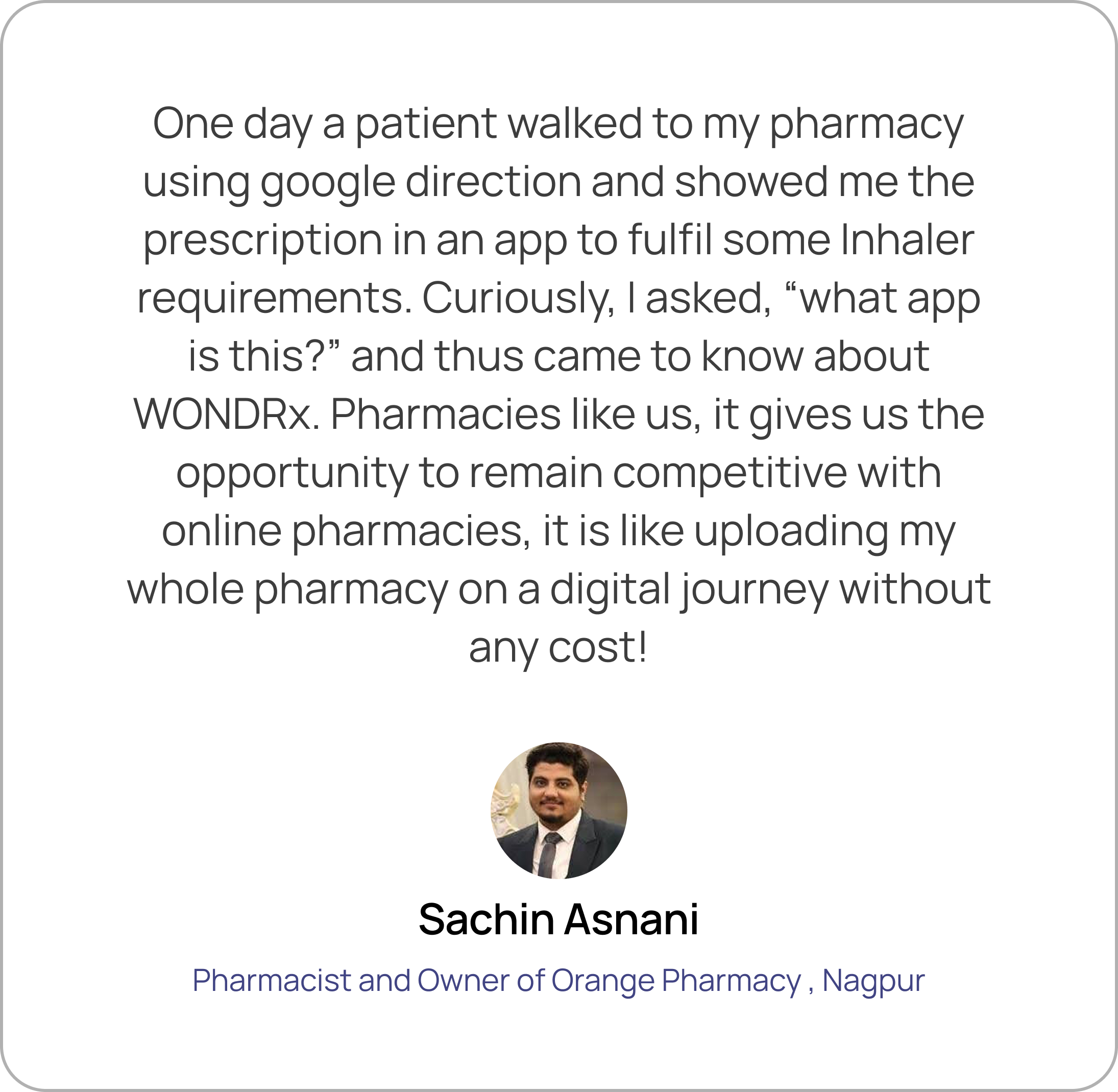 Testimonial- Partner